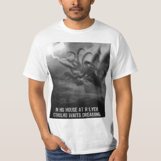 Lightning Strike Cthulhu T-shirt (Voorkant)