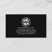 Lightning Strike Powers Zilveren lamp Visitekaartje (Achterkant)