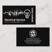 Lightning Strike Powers Zilveren lamp Visitekaartje (Voorkant / Achterkant)