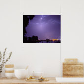 Lightning Strike River Palm Daytona Beach Poster (Keuken)