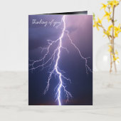 Lightning Strike Storm aan je denken Kaart (Gele Bloem)