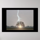 Lightning Strikes Oak Tree Poster (Voorkant)