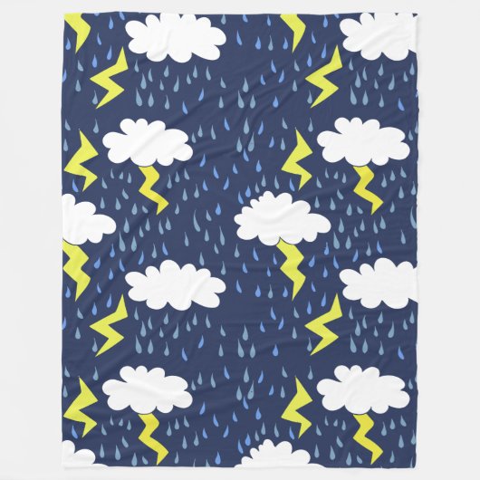 Lightning Strikes Thunderstorm Fleece Deken (Voorkant)