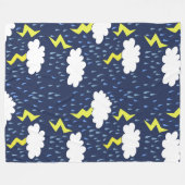 Lightning Strikes Thunderstorm Fleece Deken (Voorkant (Horizontaal))