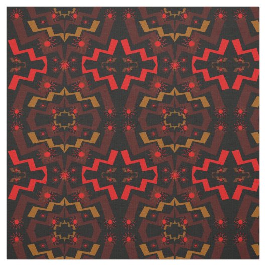 Lightning Suns Abstract Fabric Stof (Swatch)