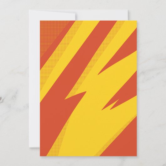 Lightning Superheld Birthday Uitnodiging (Achterkant)