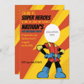 Lightning Superheld Birthday Uitnodiging (Voorkant / Achterkant)