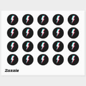 Lightning Symbool Macht Elektriciteitsbout Ronde Sticker (Vel)