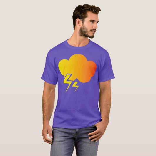 LIGHTNING Thunder Bolt Storm Flash Cloud Gift T-shirt (Voorkant volledig)