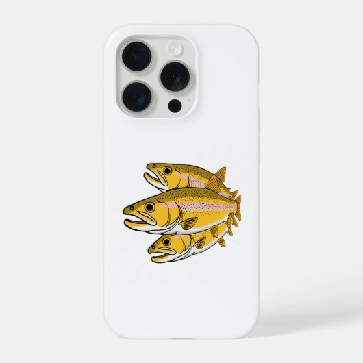Lightning Trout Retro Fishing Gift iPhone Hoesje (Achterkant)