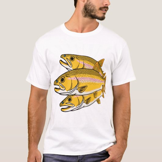 Lightning Trout Retro Fishing Gift T-shirt (Voorkant)