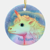 Lightning Unicorn Keramisch Ornament (Voorkant)