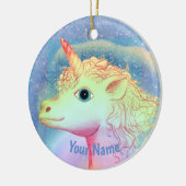 Lightning Unicorn Keramisch Ornament (Links)