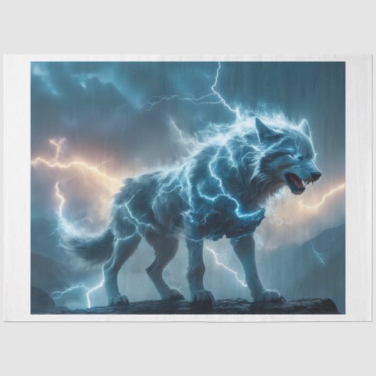 Lightning Wolf tissuepapier (Voorkant)