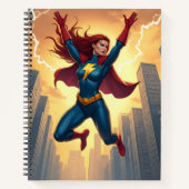 Lightning Woman Superhero Notitieboek (Voorkant)