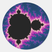 Lightningbrot - Fractal Ronde Sticker (Voorkant)