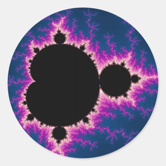 Lightningbrot - Fractal Ronde Sticker (Voorkant)