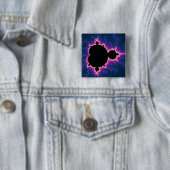 Lightningbrot - Fractal Vierkante Button 5,1 Cm (In situ)