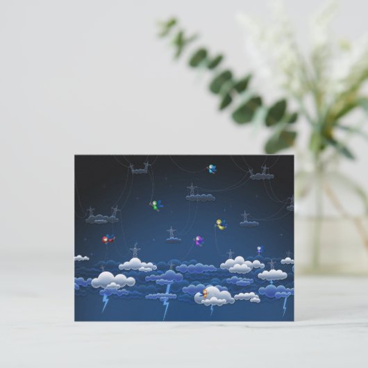 Lightnings Briefkaart (Staand voorkant)