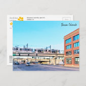 LightRail, I-25, Broadway Station, Denver, CO Briefkaart (Voorkant / Achterkant)