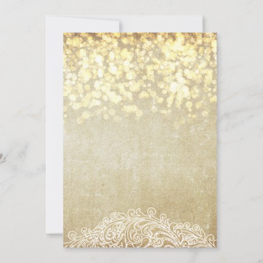 Lights Burlap & Lace Country Chic Kaart (Achterkant)