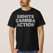 Lights Camera Action Film Creft Director Cadeautje T-shirt (Voorkant)