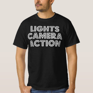 Lights Camera Action Film Creft Director Cadeautje T-shirt