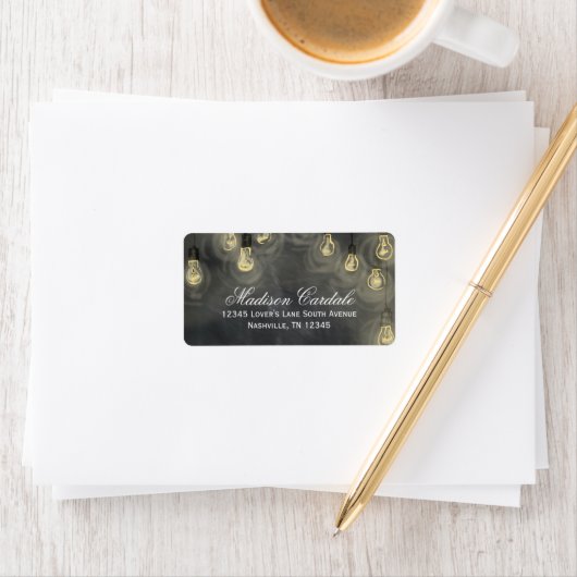 Lights Chalkboard Return Address Labels plakken (Insitu)