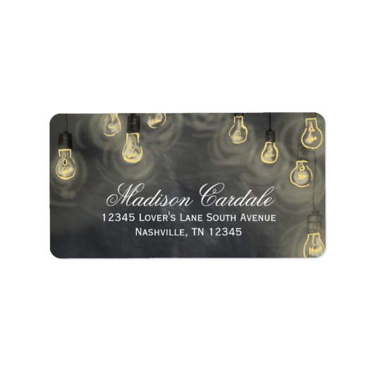 Lights Chalkboard Return Address Labels plakken (Voorkant)