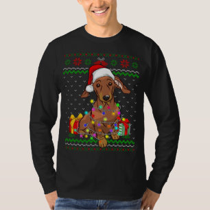 Lights Dachshund-Hondenliefhebber, met een lelijke T-shirt