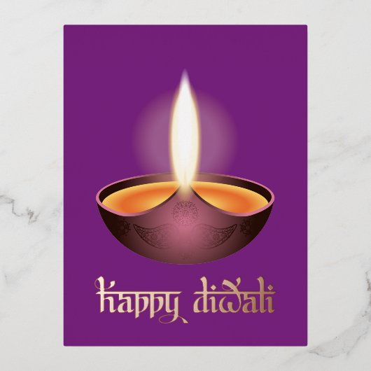 Lights festival folie feestdagen briefkaart (Voorkant)