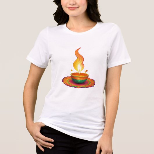Lights festival Tri-Blend shirt (Voorkant)