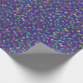 Lights Garland Winter Holiday Kerstblauw Cadeaupapier (Hoek)