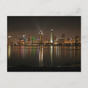Lights Nights City Harbour Uitzicht San Diego Briefkaart