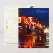 Lights on Broadways Nashville Tennessee - Postcard Briefkaart (Voorkant / Achterkant)