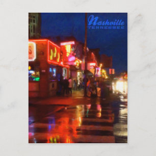 Lights on Broadways Nashville Tennessee - Postcard Briefkaart