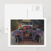 " Lights Out - Flat Head V-8 Powered " Briefkaart (Voorkant / Achterkant)