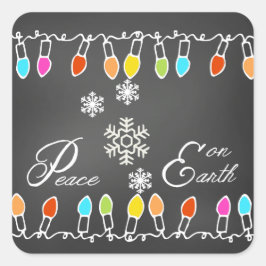 Lights Peace on Earth Kerstvakantie Stickers