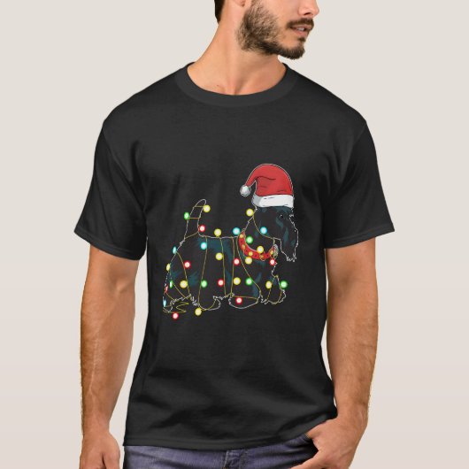 Lights Scottie Hondenliefhebber Funny Xmas Gift vo T-shirt (Voorkant)