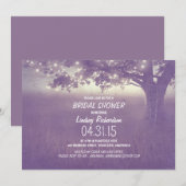 Lights Tree rustieke bruids douche uitnodiging (Voorkant / Achterkant)