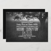 Lights Tree rustieke bruiloft uitnodiging (Voorkant / Achterkant)