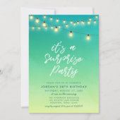 Lights Waterverf Zee Glass Surprise Party Kaart (Voorkant)