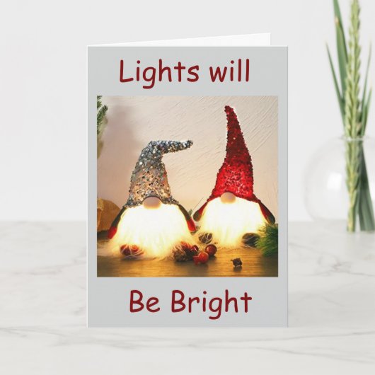 "LIGHTS WILL BE BRIGHT" IS HET EERSTE NUMMER VAN G FEESTDAGEN KAART (Voorkant)