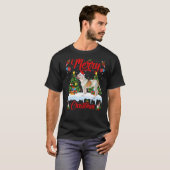 Lights Xmas Tree Santa American Bulldog T-shirt (Voorkant volledig)