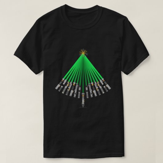 LightSaber-kerstboomklever T-shirt (Design voorkant)