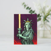Lightsaber Liberty Briefkaart (Staand voorkant)