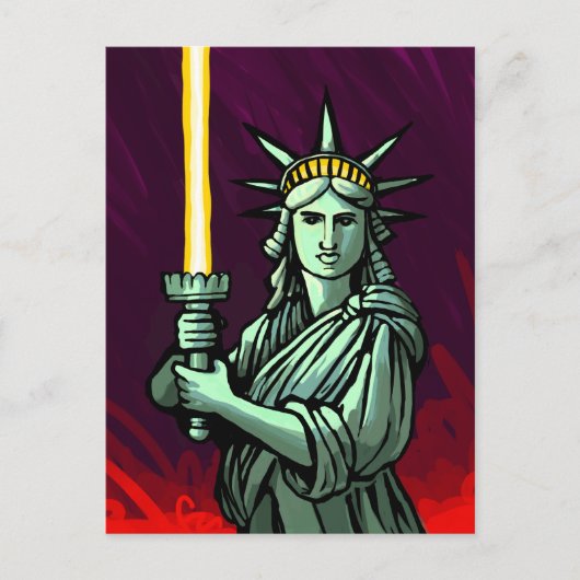 Lightsaber Liberty Briefkaart (Voorkant)