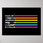 Lightsaber Rainbow Poster (Voorkant)