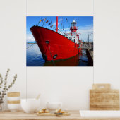Lightship, Cardiff Bay, Cardiff, Wales Poster (Keuken)