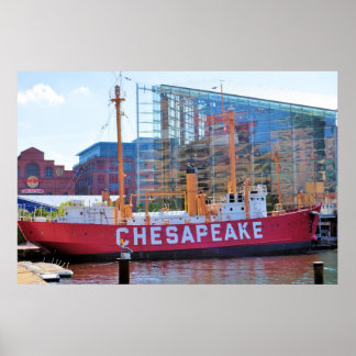 Lightship Chesapeake (en Nationaal Aquarium) Poster